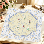 Heirloom Bloom | Blue mahjong mat — Styled Tile Table