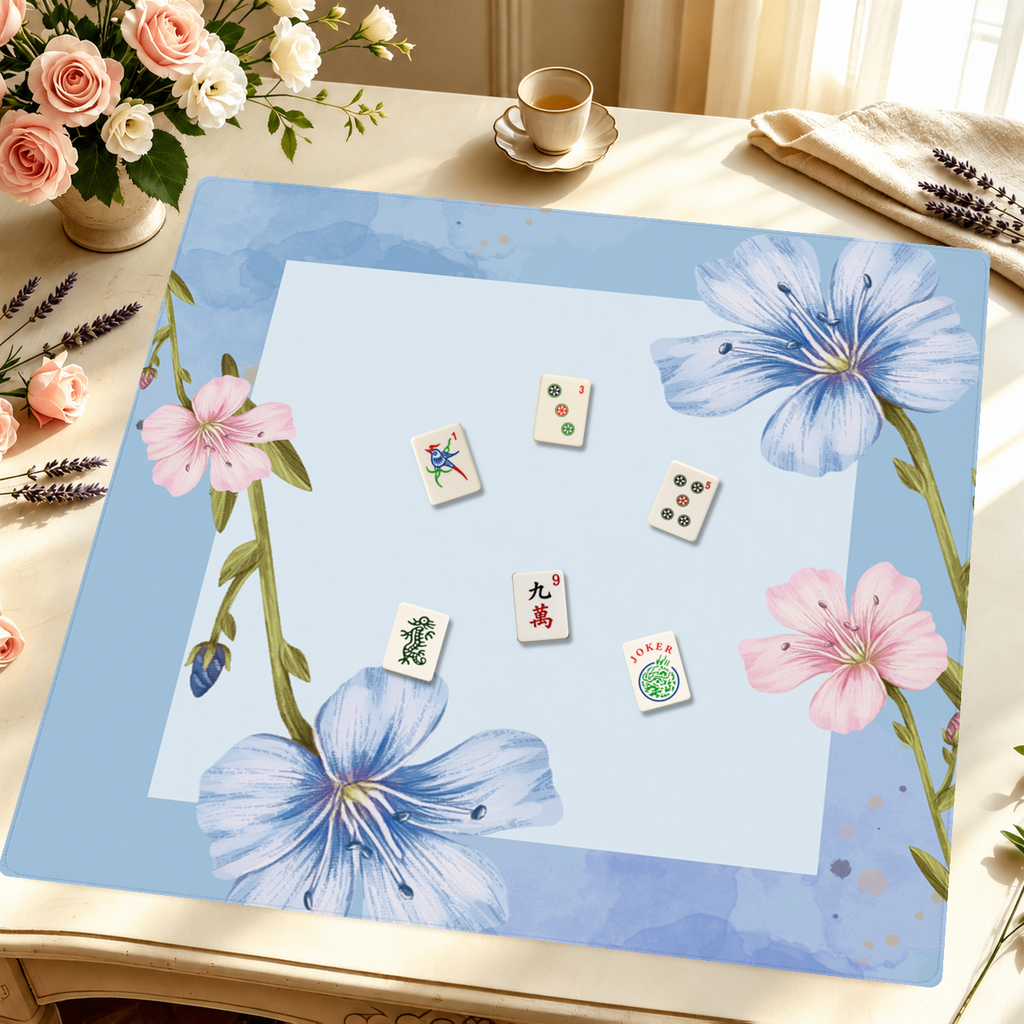 Hello Gorgeous |  Blue mahjong mat — Styled Tile Table