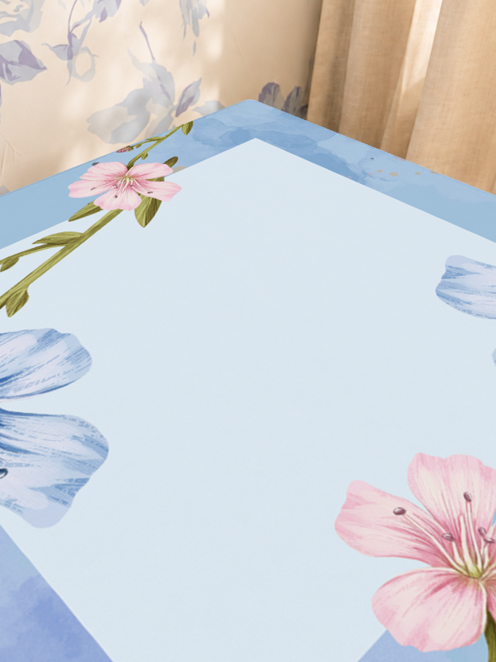 Hello Gorgeous |  Blue mahjong mat — Sunlit Close-up