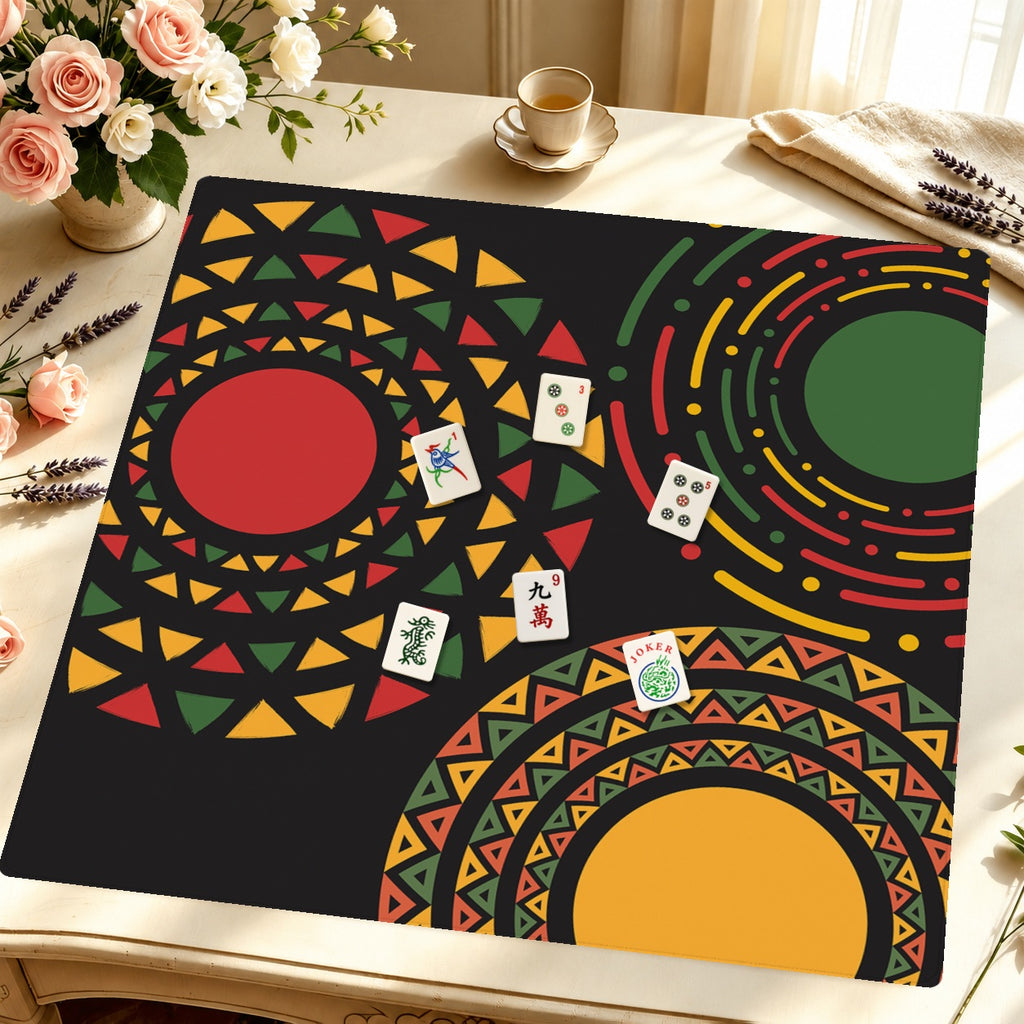 Mahjong by SI™ Heritage in Motion Mahjong Mat — Styled Tile Table [styled-tile-table-square]