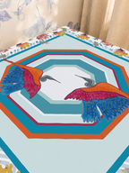 Heron Say Never mahjong mat — Sunlit Close-up