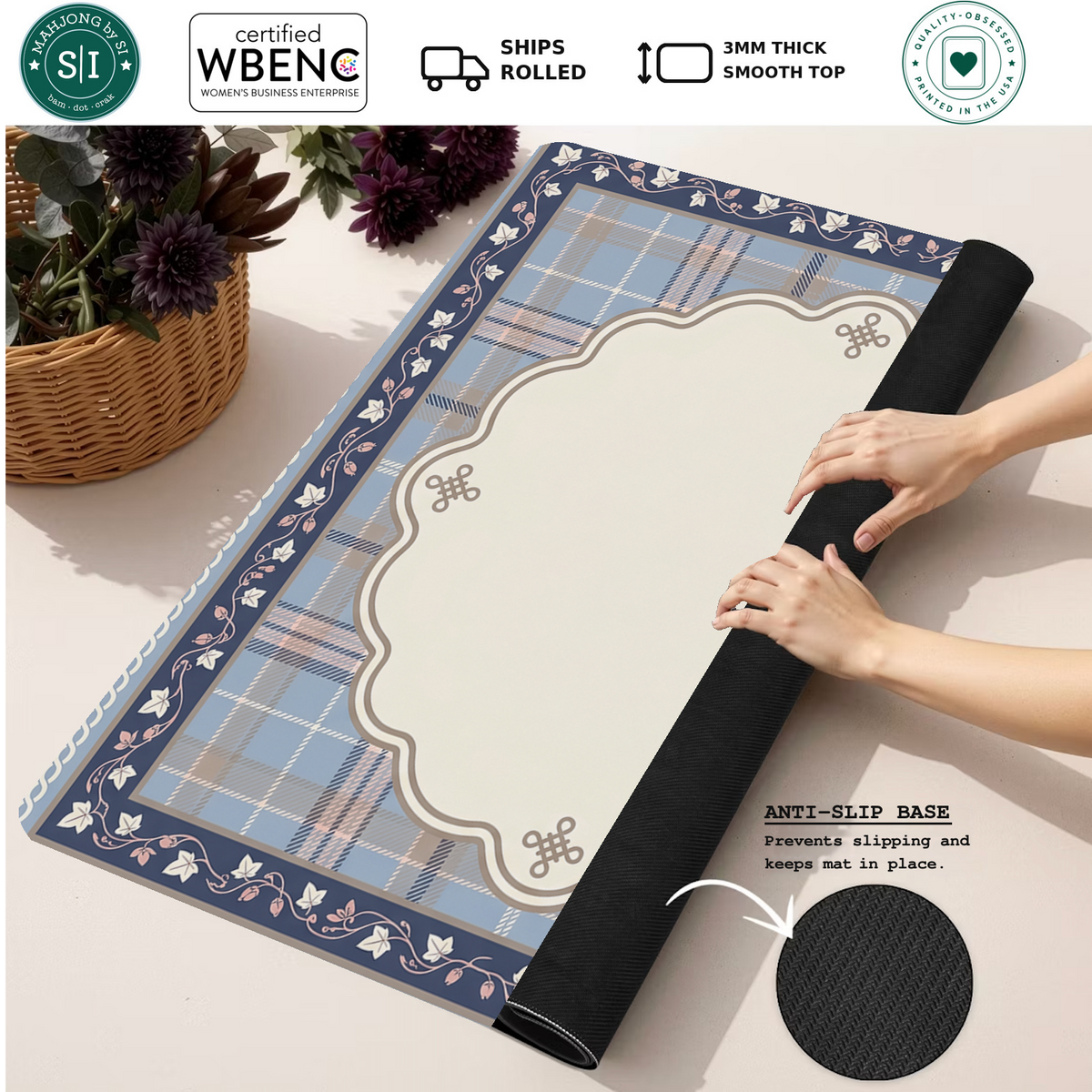 Highland Fling mahjong mat — Rolled Mat Feature Image