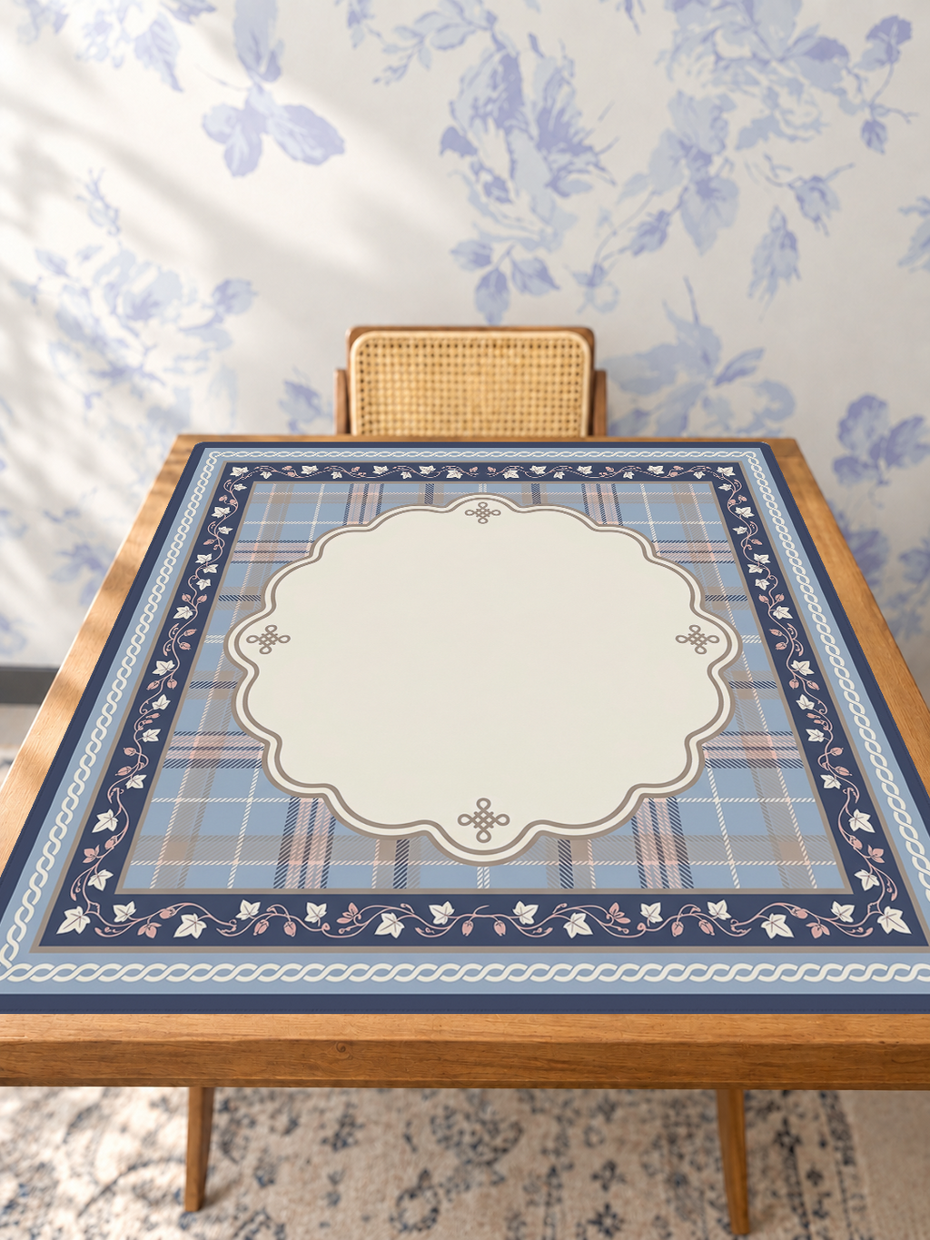 Highland Fling mahjong mat — Studio Table Angle