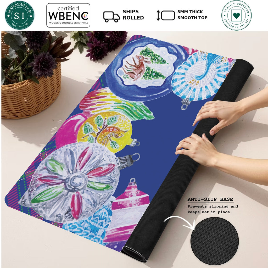 Holiday Bazaar Mahjong Mat — Rolled Mat Feature Image [rolled-feature-square]