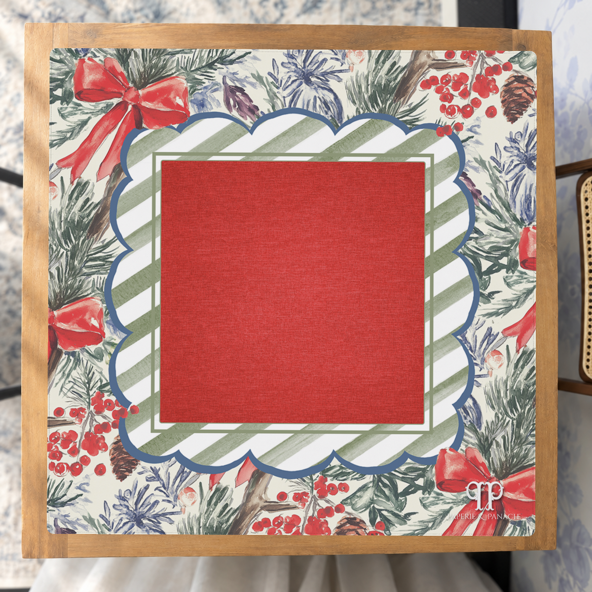 Holly Berry Lane mahjong mat — Studio Overhead