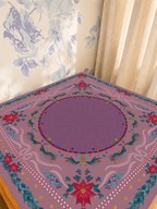 Holly Jolly Tiles mahjong mat — Sunlit Detail
