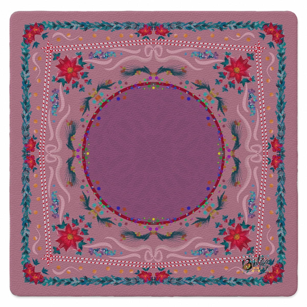 Holly Jolly Tiles |  Square SI Signature™ faux leather