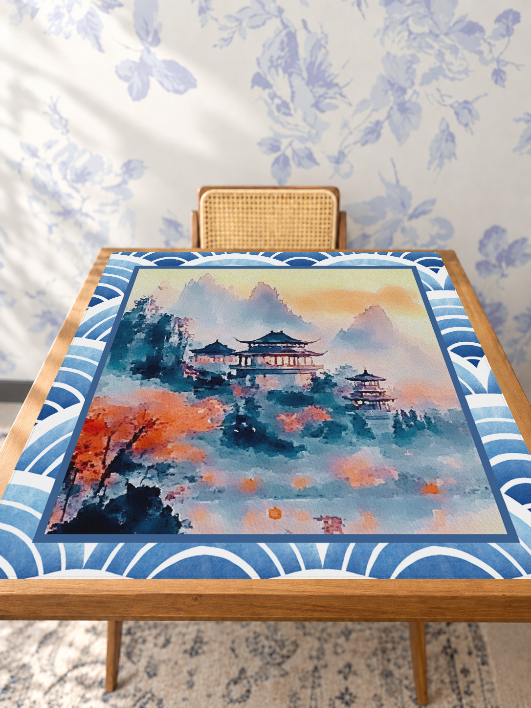 Home Zen Home mahjong mat — Studio Table Angle