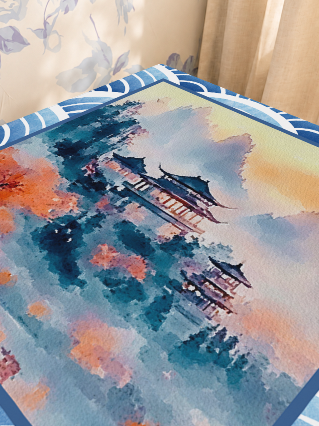 Home Zen Home mahjong mat — Sunlit Close-up