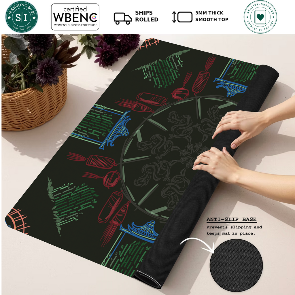 House of Red Lanterns mahjong mat — Rolled Mat Feature Image