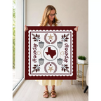 Howdy Y'all Texas Charm mahjong mat — Held Mat Portrait