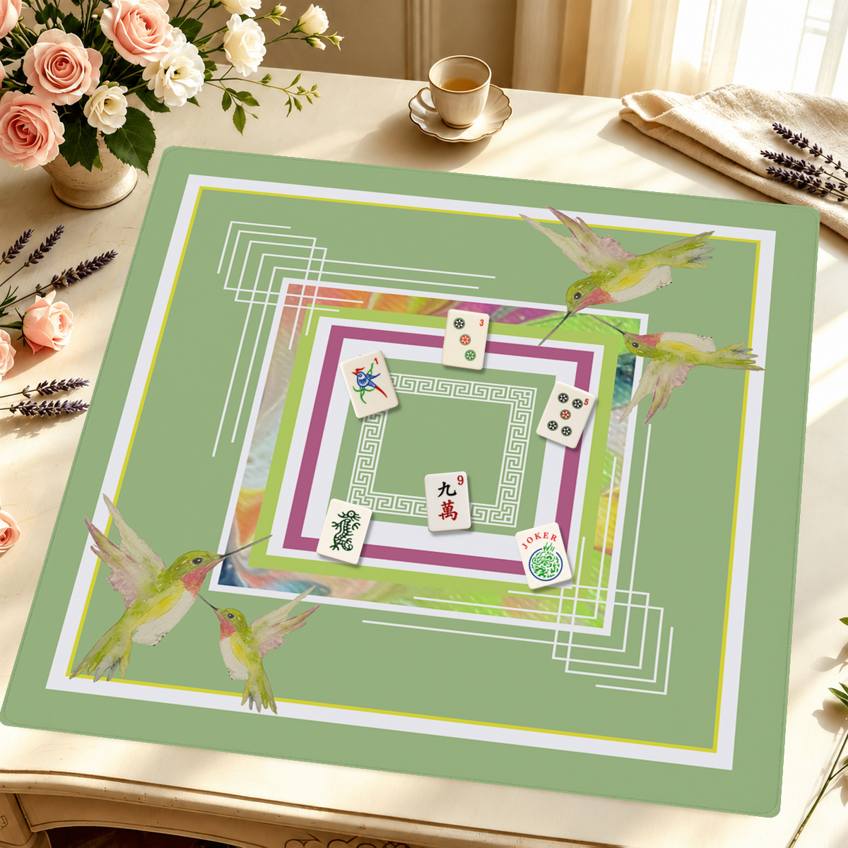 Hum Along Honey mahjong mat — Styled Tile Table