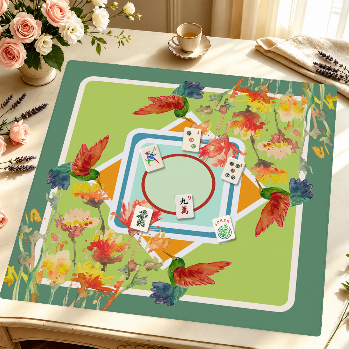 Hum Along the Way mahjong mat — Styled Tile Table