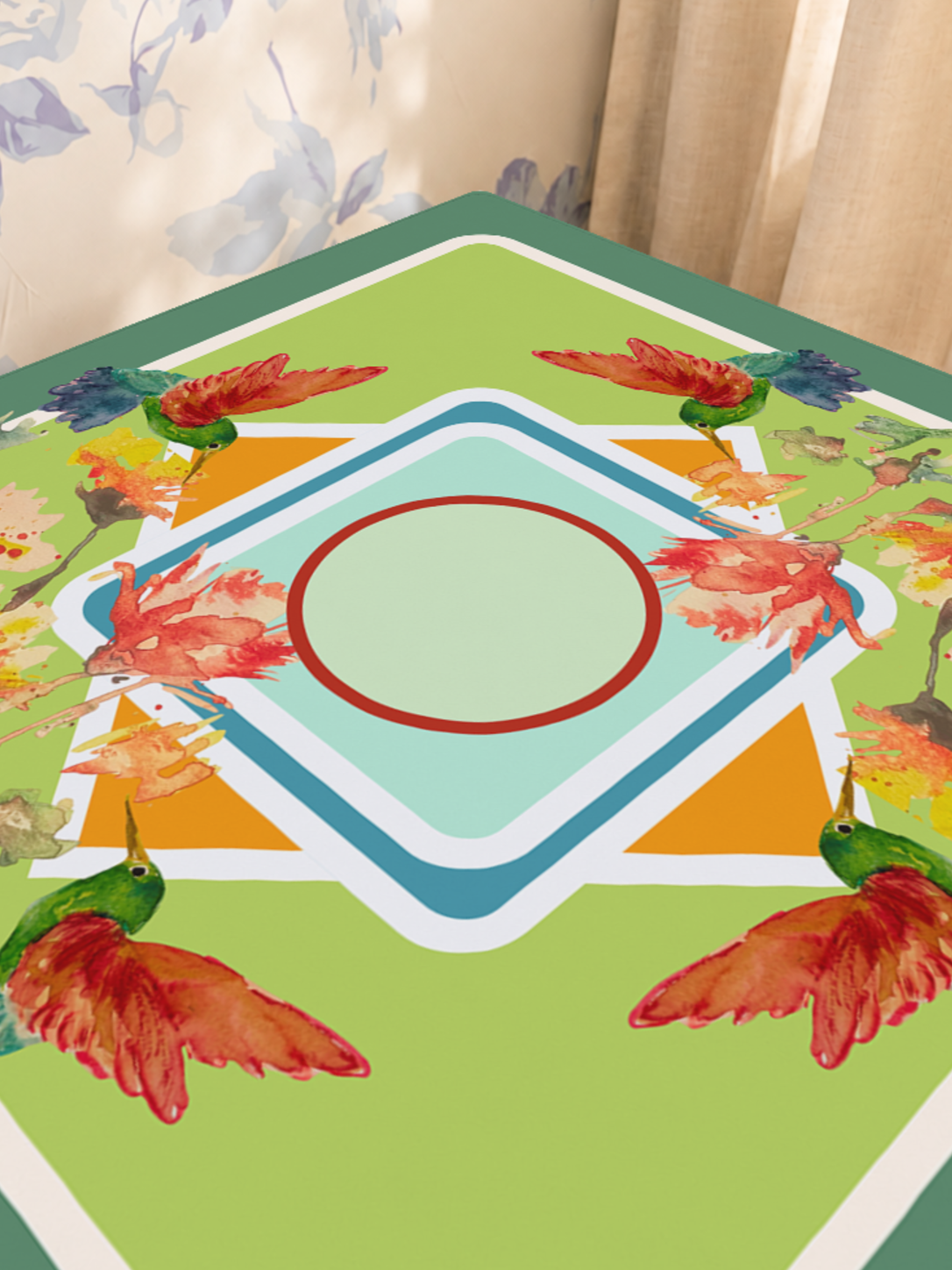 Hum Along the Way mahjong mat — Sunlit Close-up