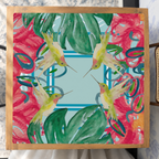 Hummingbird Haven mahjong mat — Studio Overhead