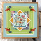 Hummingbird Hullabaloo mahjong mat — Studio Overhead