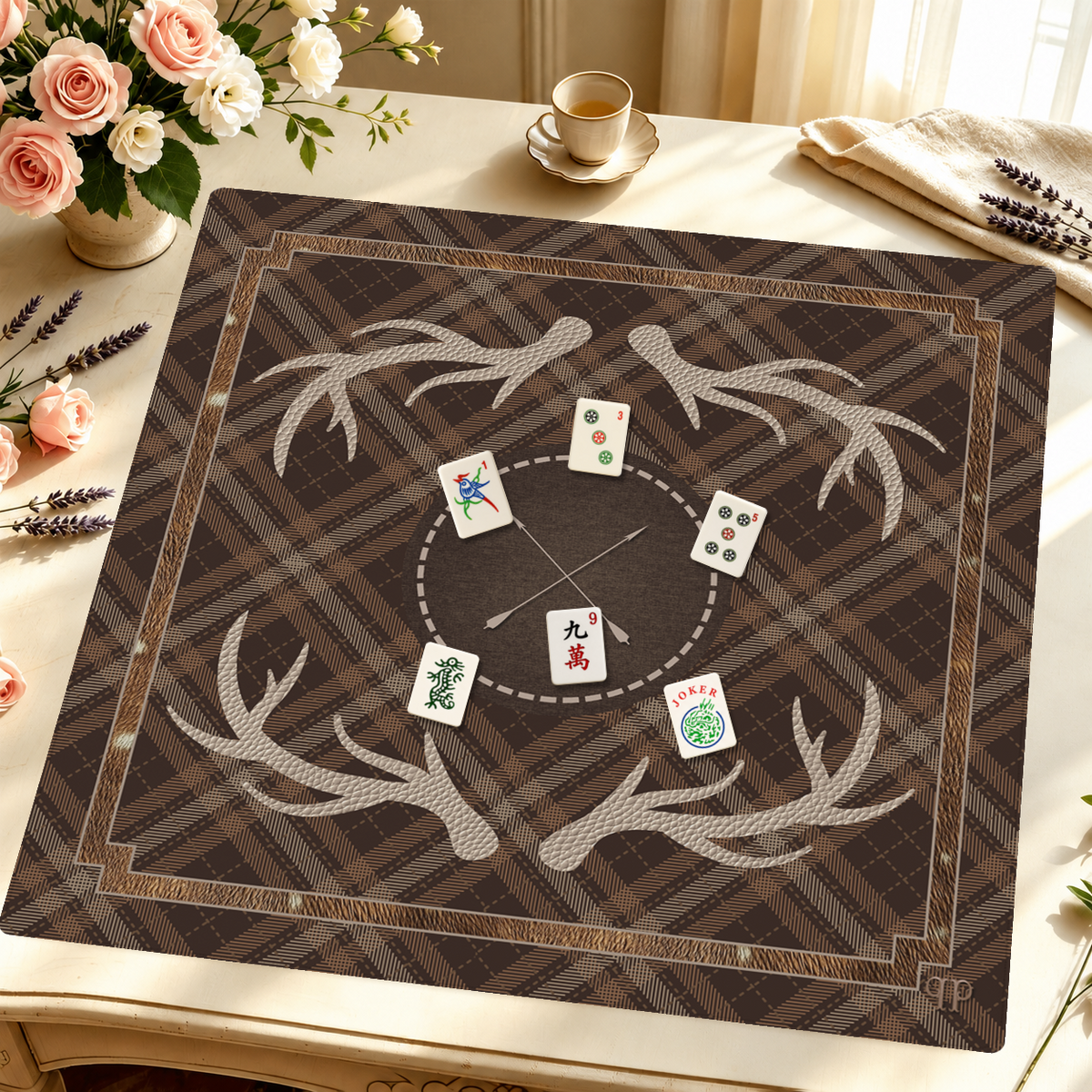 Hunt Camp mahjong mat — Styled Tile Table
