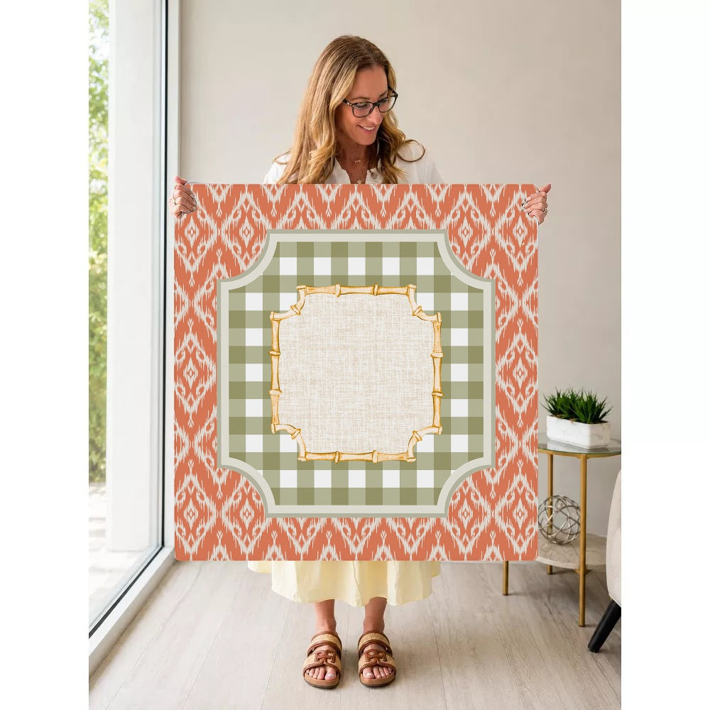 Mahjong by SI™ Ikat Society Mahjong Mat — Held Mat Portrait [held-mat-portrait-square]
