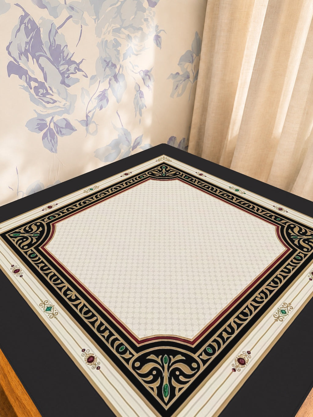Mahjong by SI™ Imperial Jewel Box Mahjong Mat — Sunlit Detail [studio-detail-square]