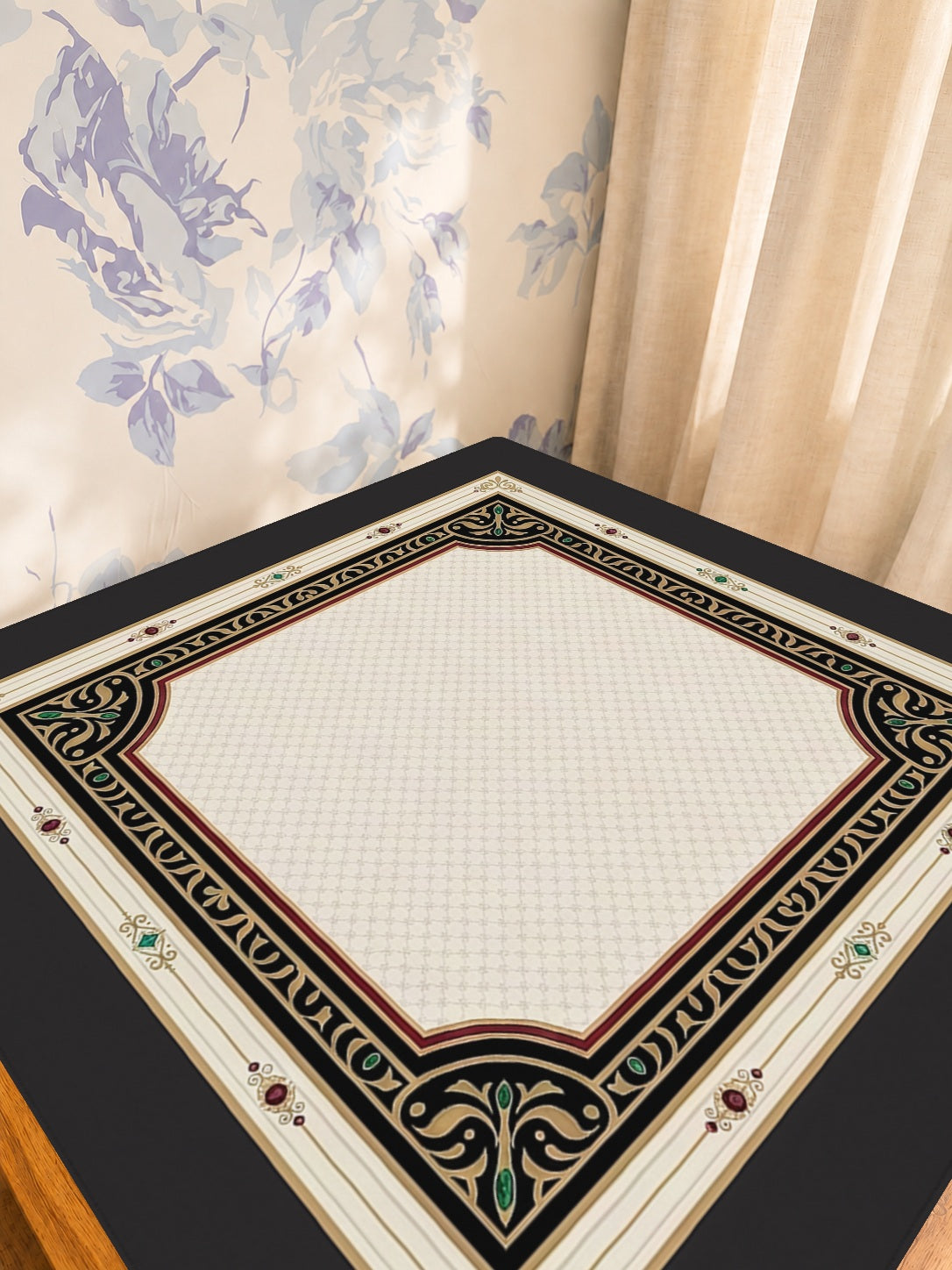 Mahjong by SI™ Imperial Jewel Box Mahjong Mat — Sunlit Detail [studio-detail-square]