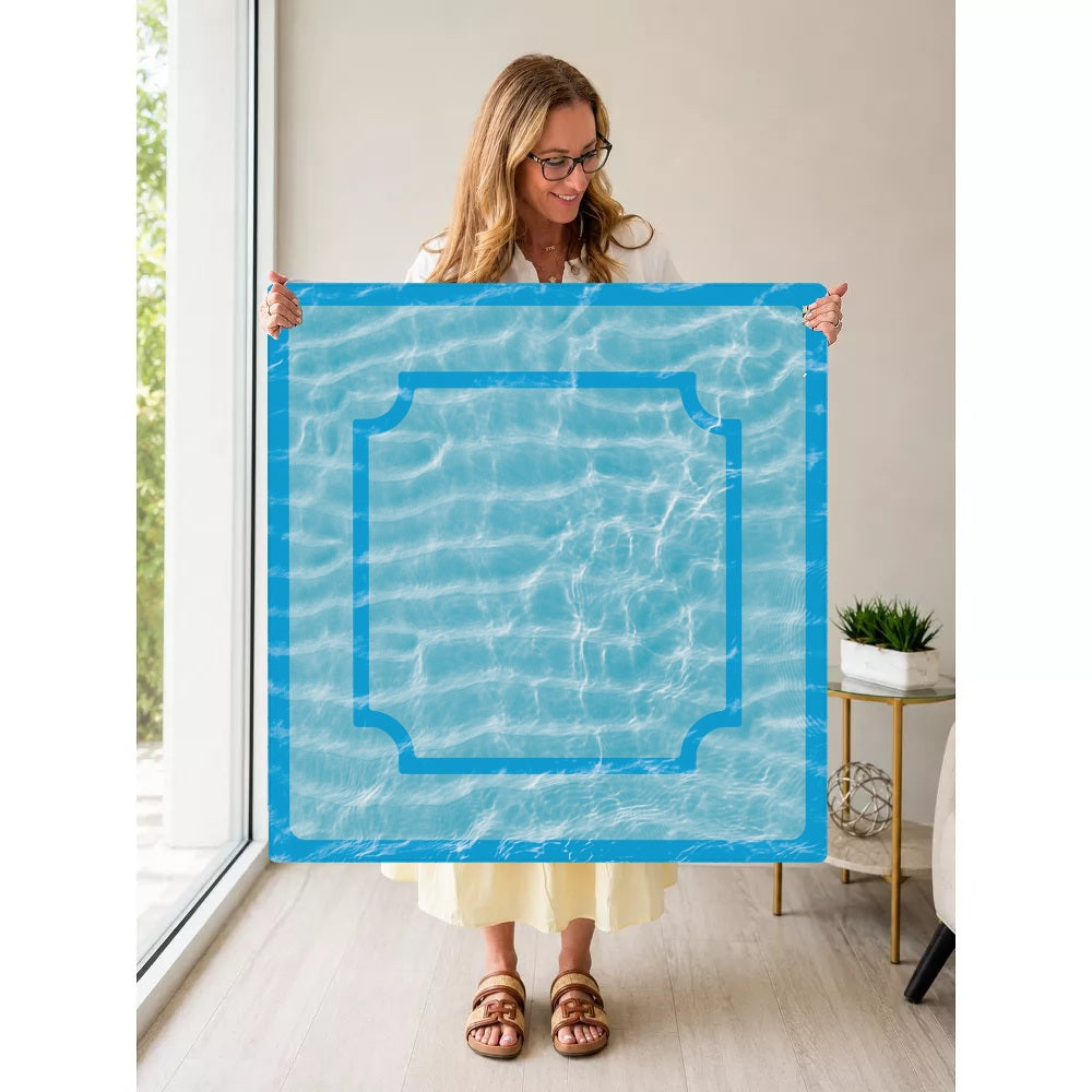 Mahjong by SI™ Into the Blue Mahjong Mat — Held Mat Portrait [held-mat-portrait-square]