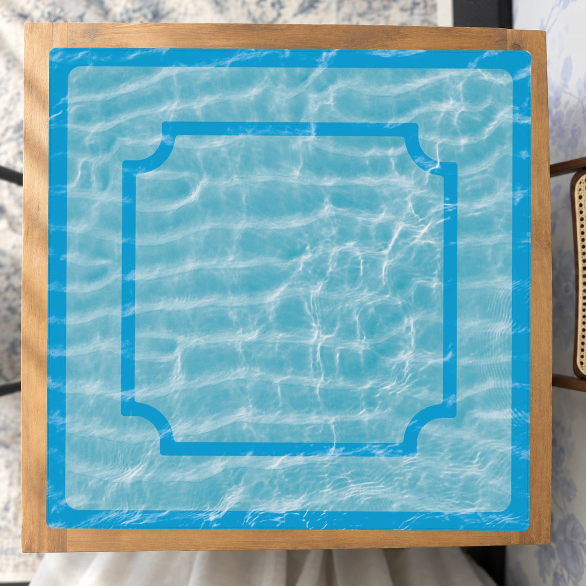 Mahjong by SI™ Into the Blue Mahjong Mat — Studio Overhead [studio-overhead-square]