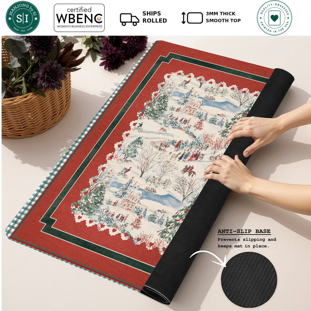 It's a Wonderful Life Mahjong Mat — Rolled Mat Feature Image [rolled-feature-square]