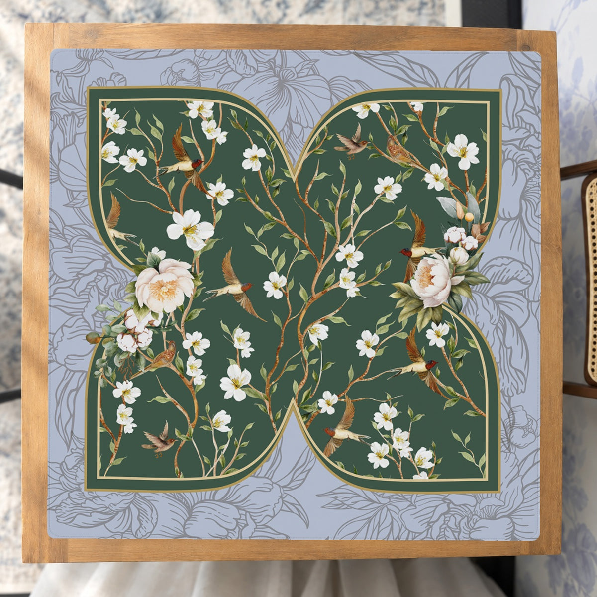 Mahjong by SI™ Jade Pavilion Mahjong Mat — Studio Overhead [studio-overhead-square]
