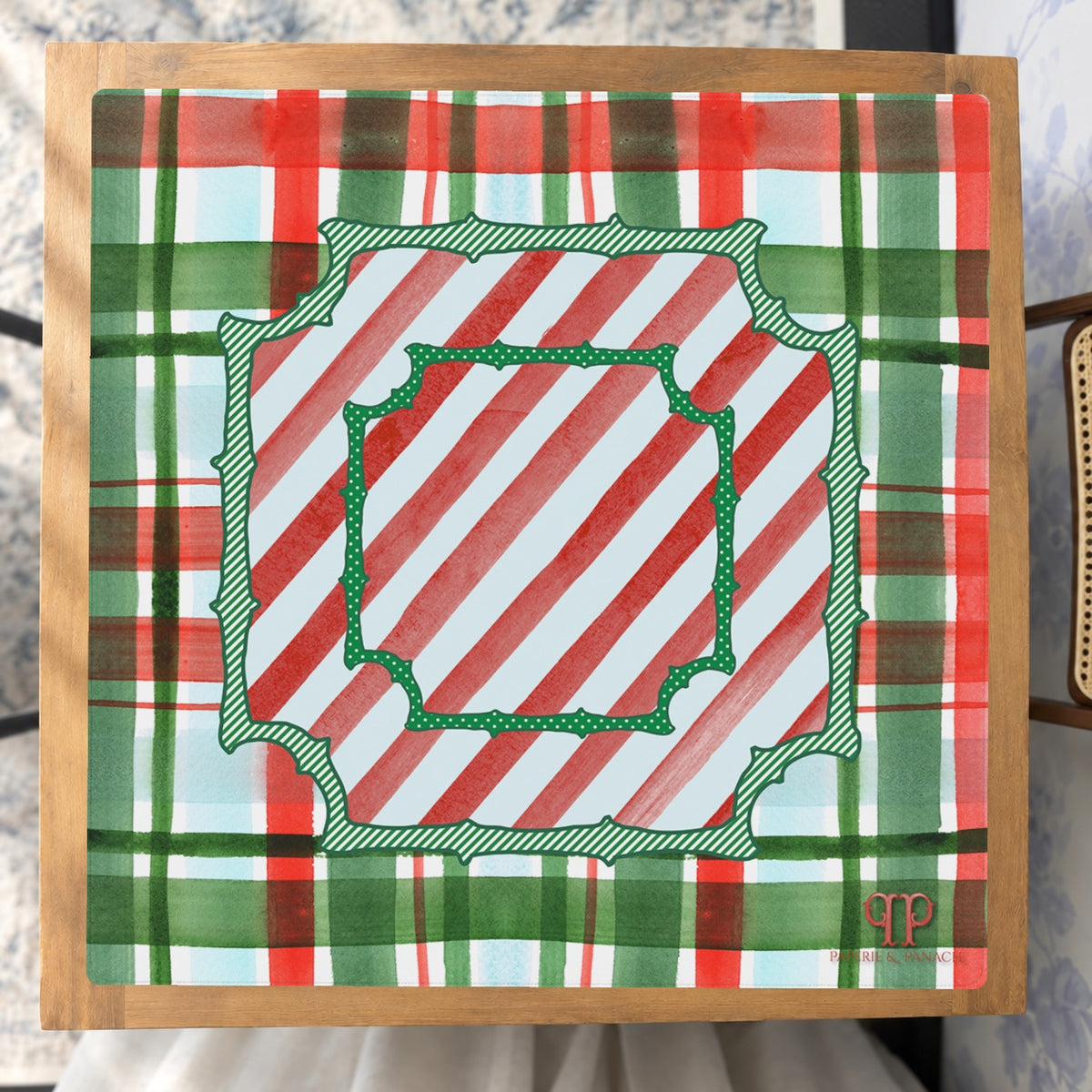 Joyful Tidings Mahjong Mat — Studio Overhead [studio-overhead-square]