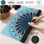 Mahjong by SI™ Knowledge is Flower | Blue Mahjong Mat — Rolled Mat Feature Image [rolled-feature-square]