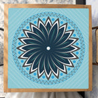 Mahjong by SI™ Knowledge is Flower | Blue Mahjong Mat — Studio Overhead [studio-overhead-square]