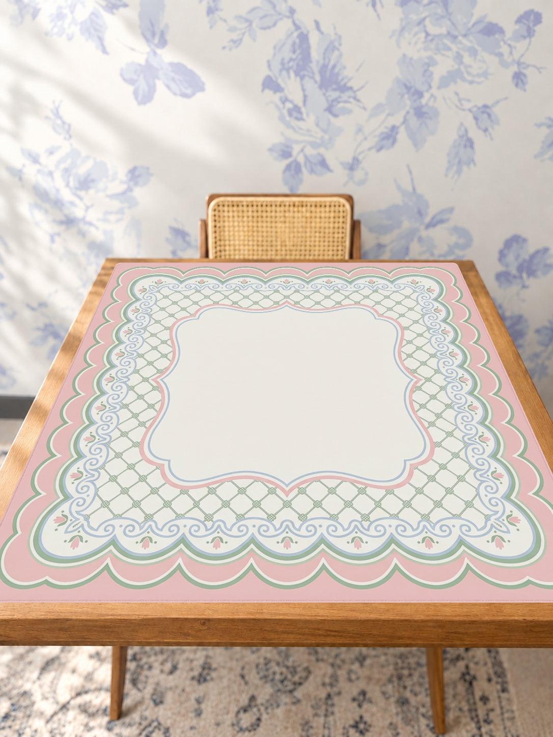 Mahjong by SI™ Lattice of Luxury Mahjong Mat — Studio Table Angle [studio-angle-square]