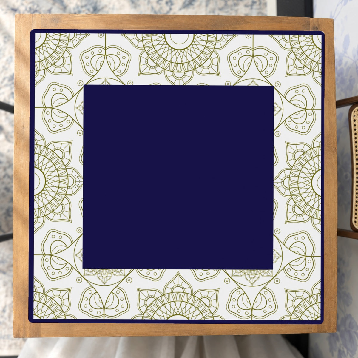 Mahjong by SI™ Line Dance | Blue Mahjong Mat — Studio Overhead [studio-overhead-square]