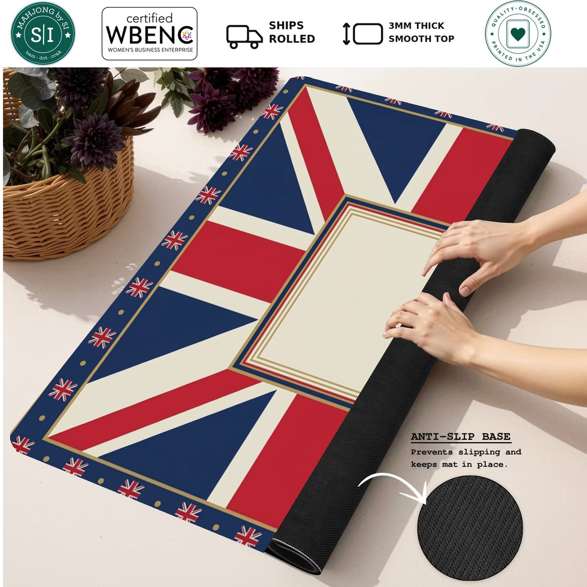 Mahjong by SI™ London Calling Mahjong Mat — Rolled Mat Feature Image [rolled-feature-square]