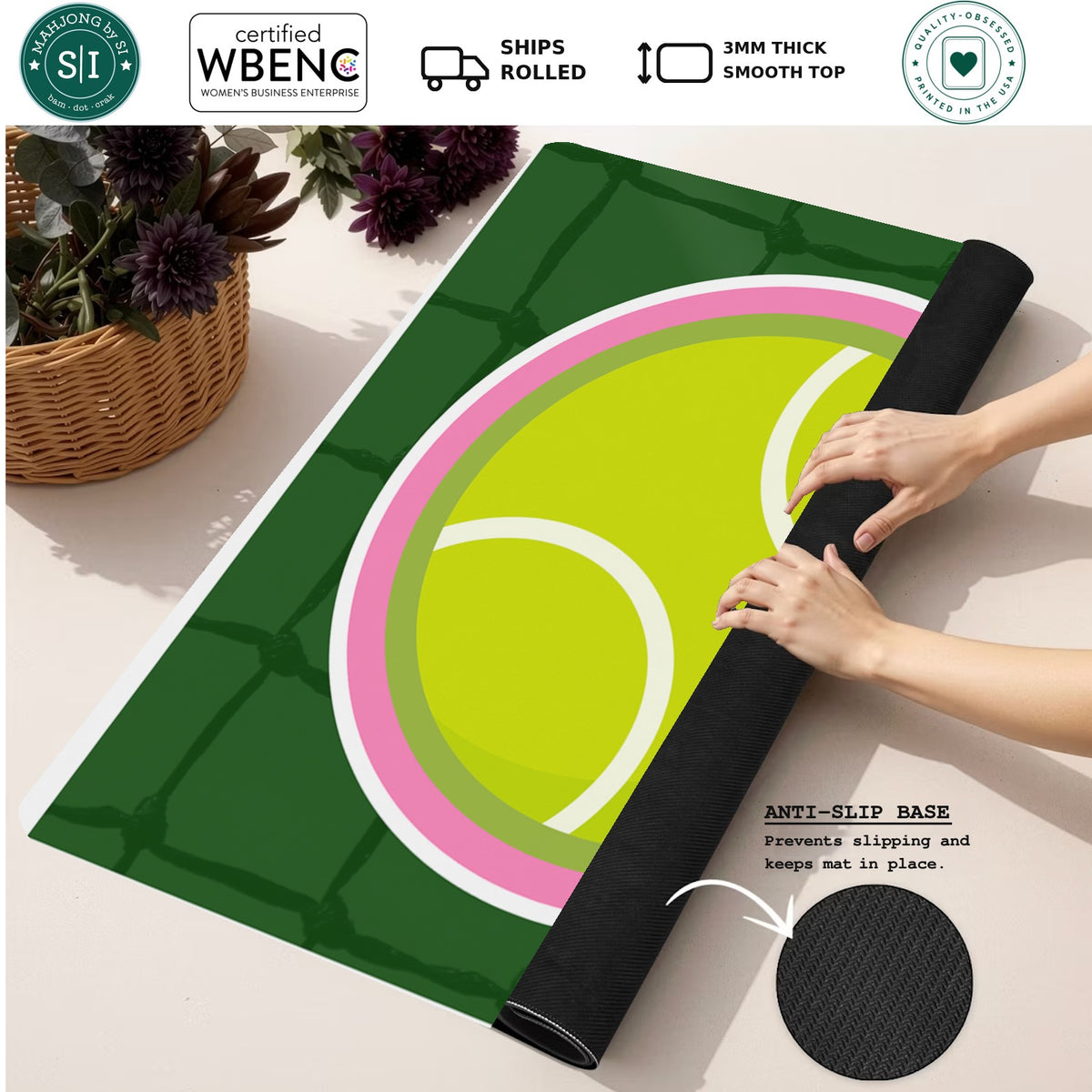 Mahjong by SI™ Love All Mahjong Mat — Rolled Mat Feature Image [rolled-feature-square]