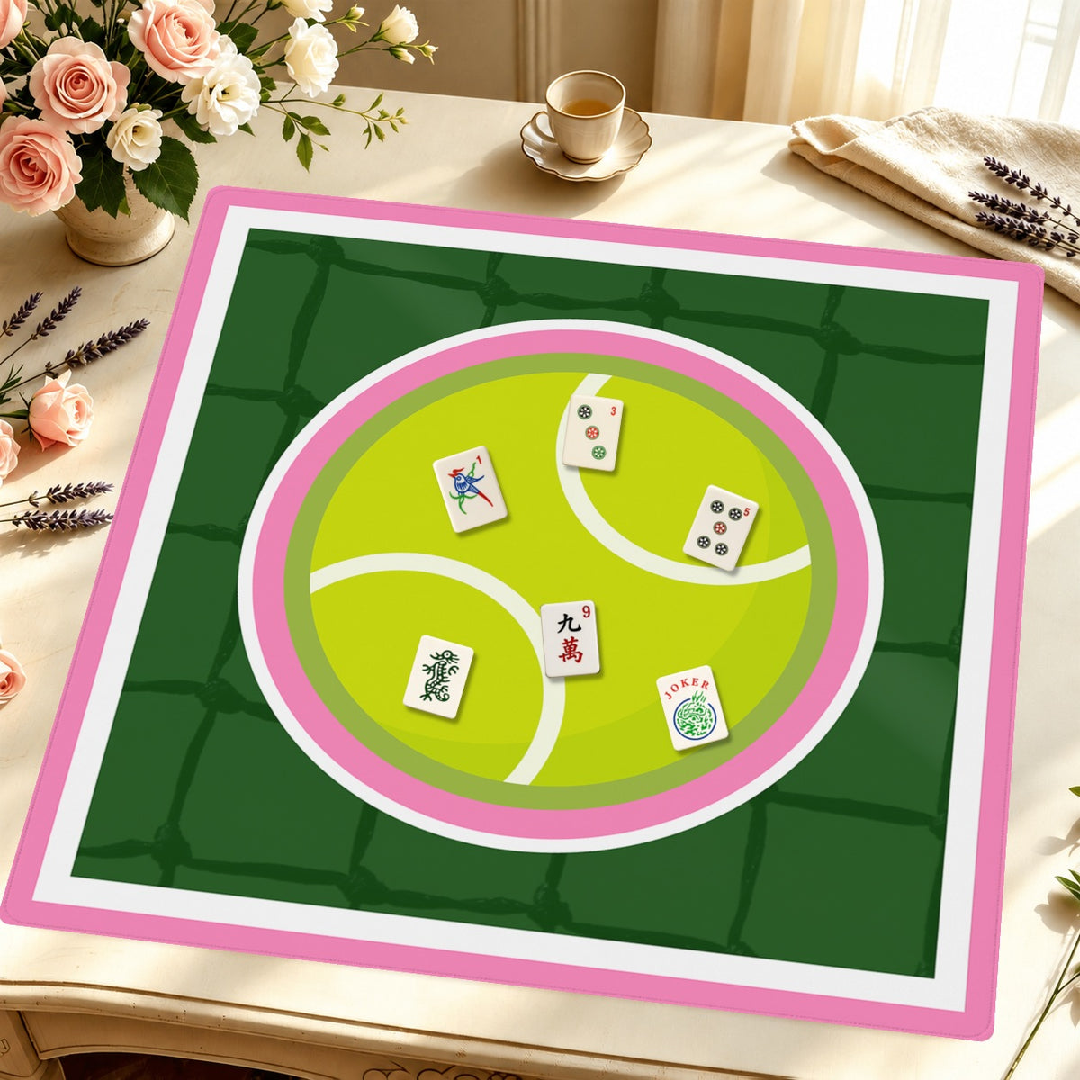 Mahjong by SI™ Love All Mahjong Mat — Styled Tile Table [styled-tile-table-square]