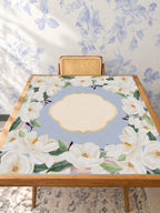 Mahjong by SI™ Magnolia House Mahjong Mat — Studio Table Angle [studio-angle-square]