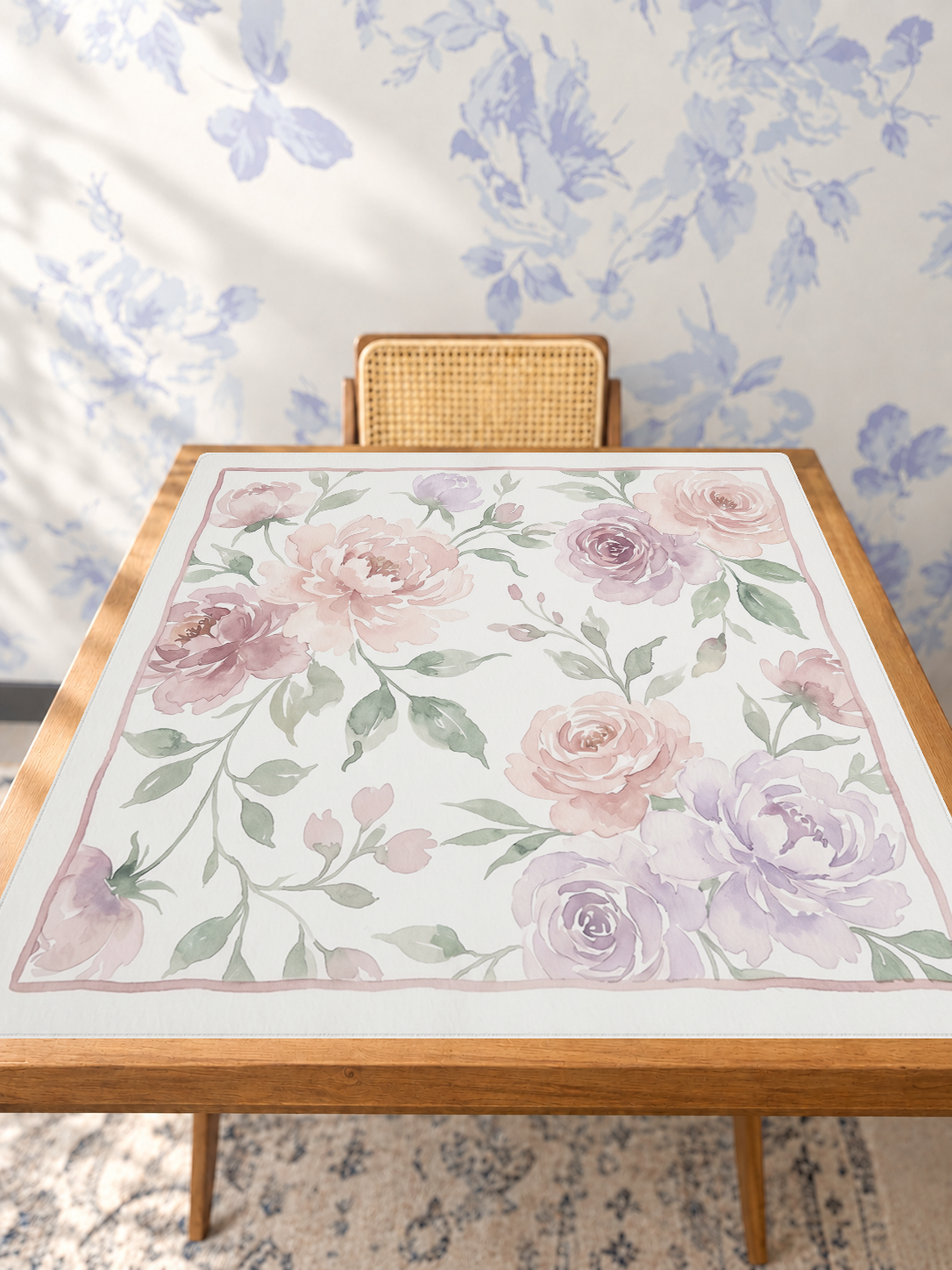 Bloom Theory mahjong mat — Studio Table Angle