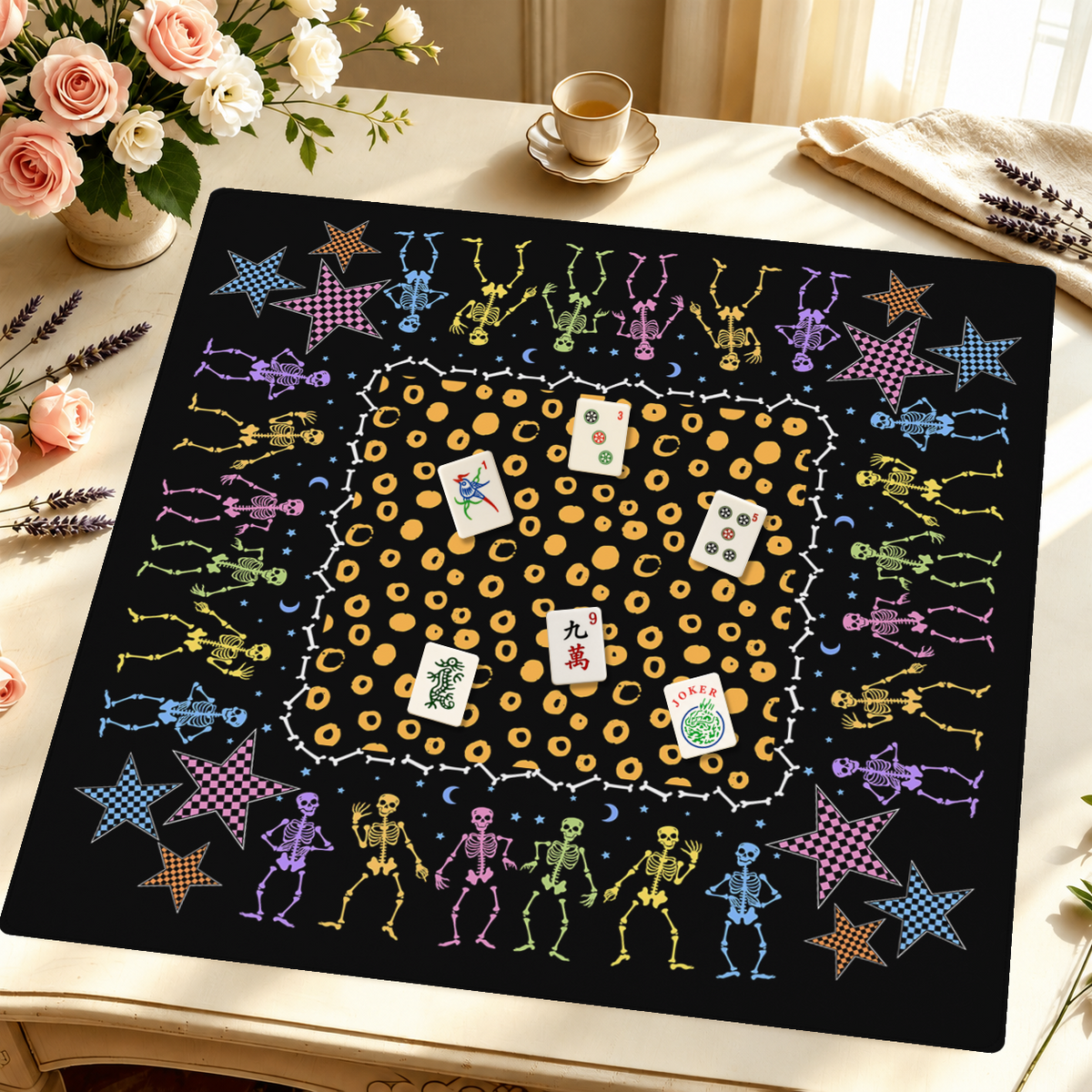 Bone to Be Wild mahjong mat — Styled Tile Table