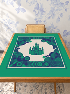 Castle in the Tiles mahjong mat — Studio Table Angle