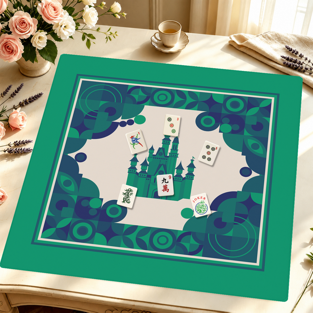 Castle in the Tiles mahjong mat — Styled Tile Table