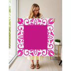 Corner Crush Pink mahjong mat — Held Mat Portrait