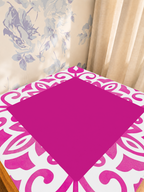 Corner Crush Pink mahjong mat — Sunlit Detail