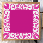 Corner Crush Pink mahjong mat — Studio Overhead