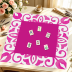 Corner Crush Pink mahjong mat — Styled Tile Table