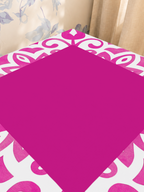 Corner Crush Pink mahjong mat — Sunlit Close-up