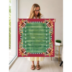 Crimson Kickoff mahjong mat — Held Mat Portrait
