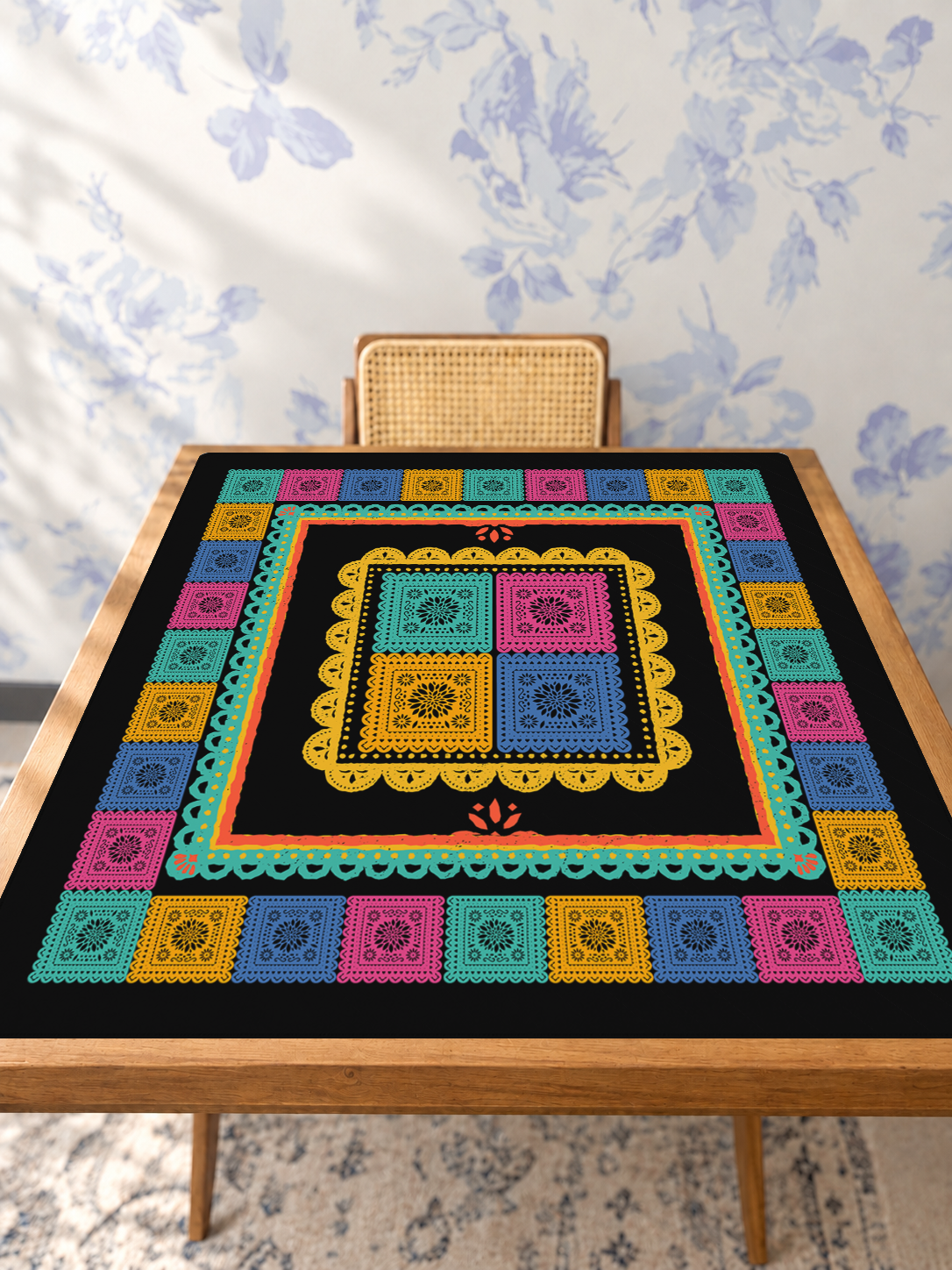 Día de Mahj mahjong mat — Studio Table Angle