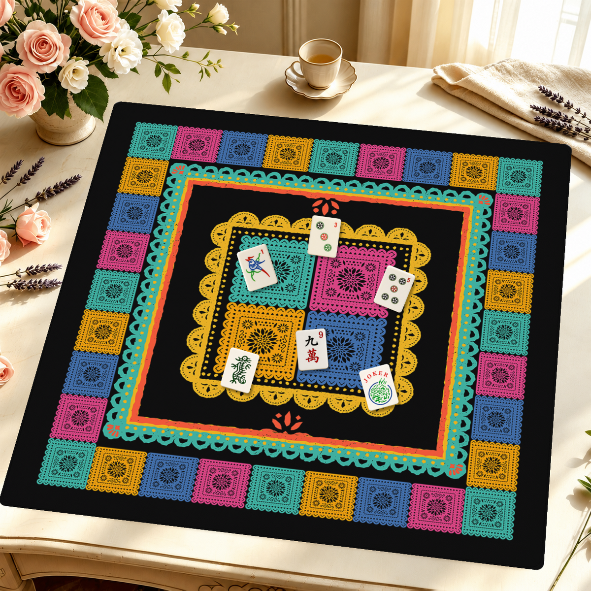 Día de Mahj mahjong mat — Styled Tile Table