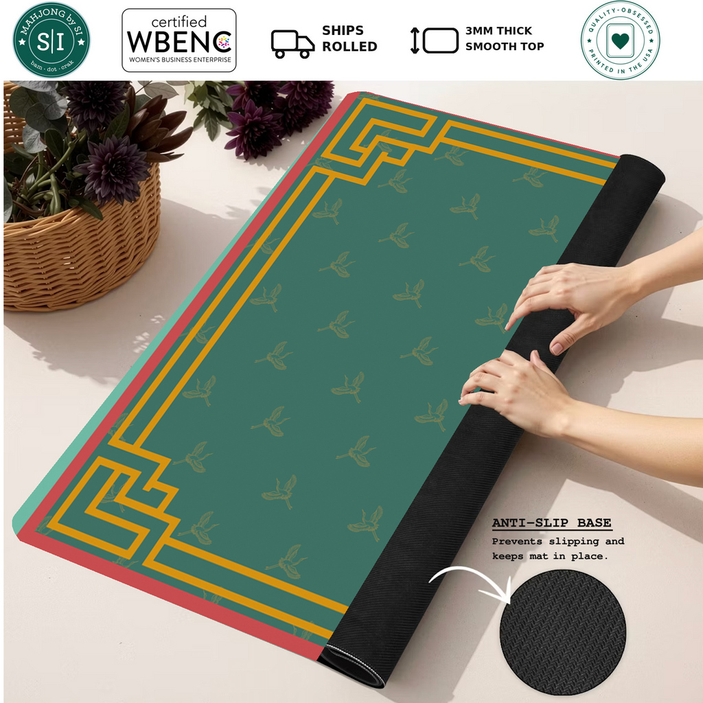 Flight of Fortune mahjong mat — Rolled Mat Feature Image